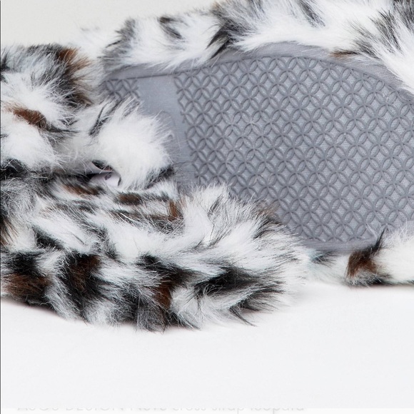 NWOT ASOS White Leopard Print Slippers - Picture 4 of 4